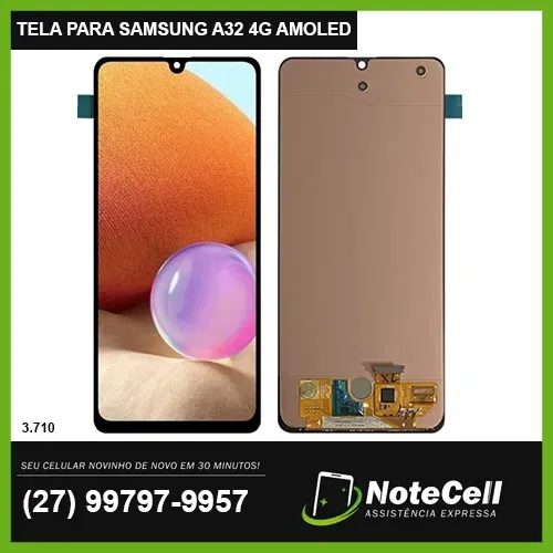 Tela Display Para Samsung A32 4G Super Amoled Bordas Finas Igual a Original  3.710