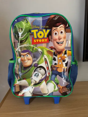 Mochila Toy Story Luxcel com Carrinho - Produto Oficial Disney/Pixar