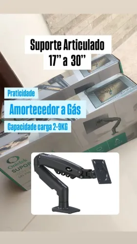 Suporte Articulado para Monitor 17'' à 32'' | c/ Pistão a Gás