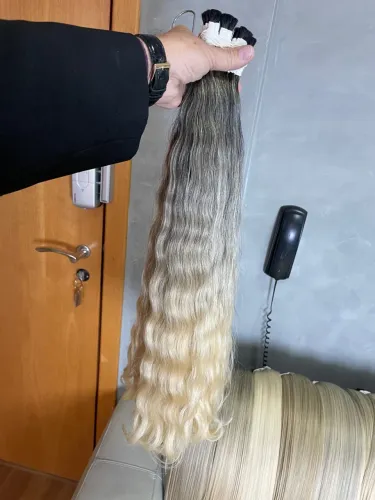 Cabelos Loiros Mesclados Brasileiros de 60 cm ondulados!
