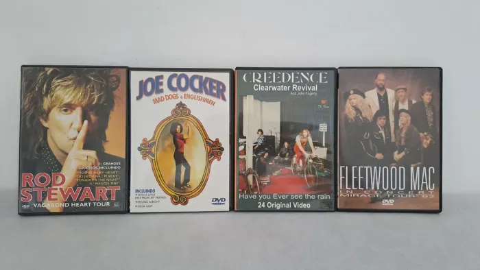 * MT 4 DVDs Rock Rod Stewart + Joe Cocker + Creedence + Fleetwood Mac