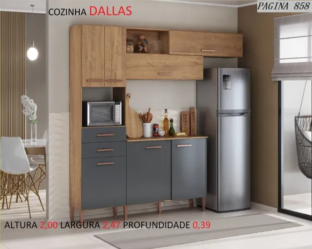 Armário de cozinha com balcão