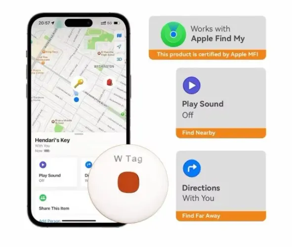 Rastreador Localizador GPS Bluetooth - Compatível com Iphone