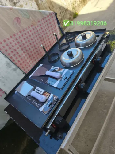 Chapa Grande para hambúrguer, tapioca, espetinho , Carnes , Nova Nova , Frete grátis