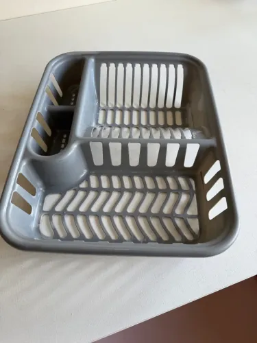 Porta-pratos de plástico cinza tok stok