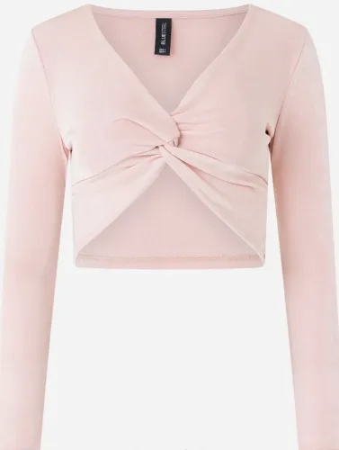 Blusa cropped com brilho renner