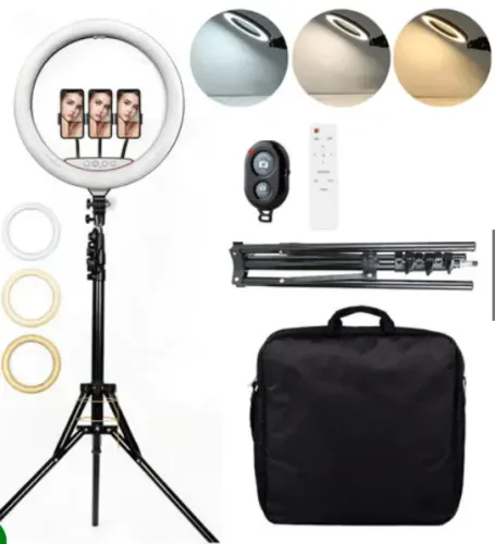 Ring Light Profissional 18" Led B-max BM-L10 com Tripé e Bolsa