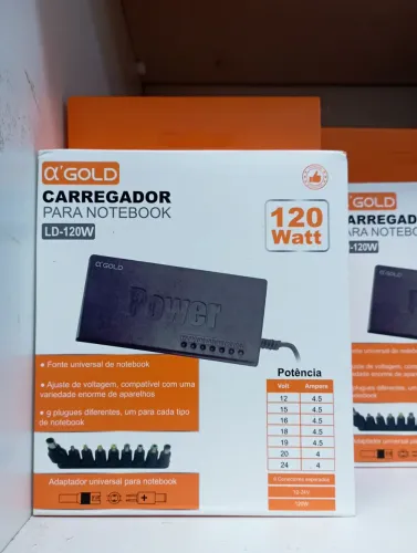 Carregador para Notebook A'Gold 120W - Universal - 9 Pontas