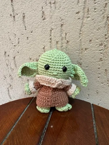 Boneco Crochê Baby Yoda - Decorativo
