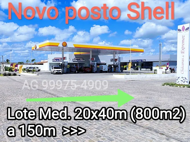 Terreno 20x40m Extremoz central 800m2