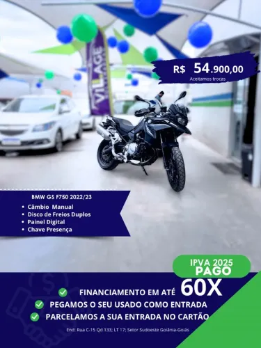 BMW GS F750 2022/23 OPORTUNIDADE ÚNICA EM GOIANIA