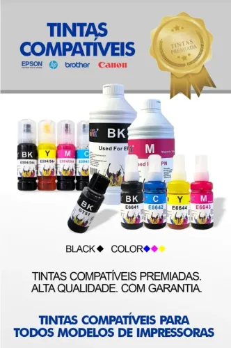 Refil de tintas ecotank epson e Hp