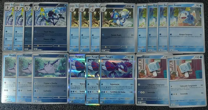 Deck inteleon cartas originais de pokémon