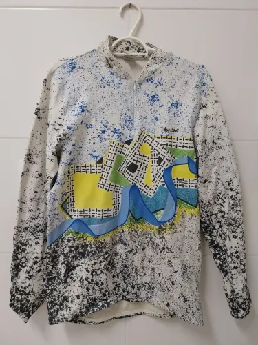 Camisa de Ciclismo Santini Vintage Abstrata