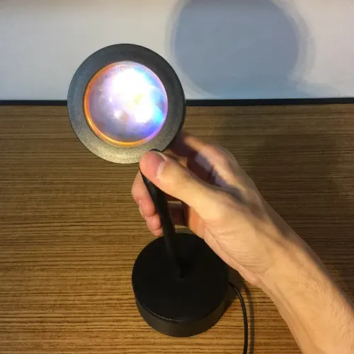 Lâmpada de projeção, projetor de luz do sol, lente acrílica anti-queda, luz ambiente român