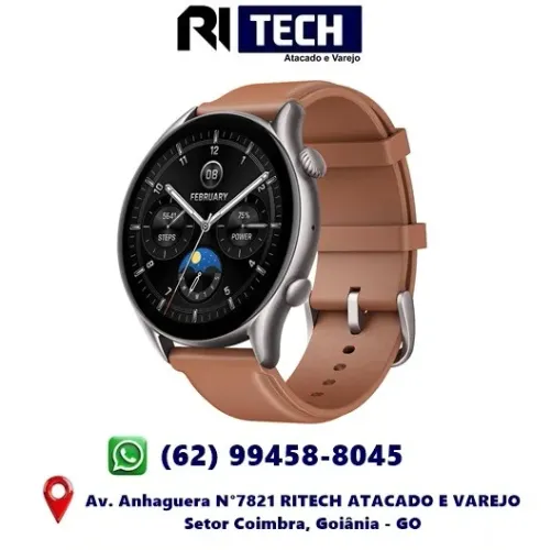Amazfit GTR 4 New AMOLED Xiaomi Alexa Chamada Mensagem Bluetooth GPS 150 modos Esporte