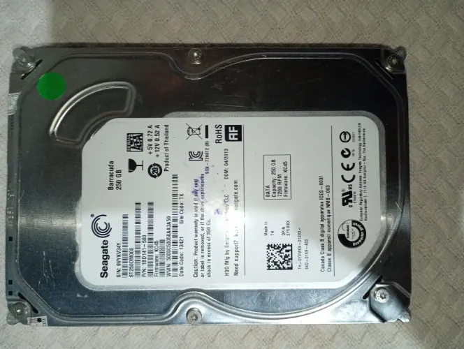 HD Seagate Barracuda 250GB SATA - Ideal para PC Desktop e Armazenamento!