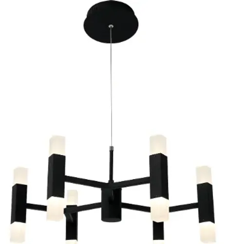 Lustre Pendente Led Smd 36w Luminária Moderna Luz 4000k Sala Cor Preto