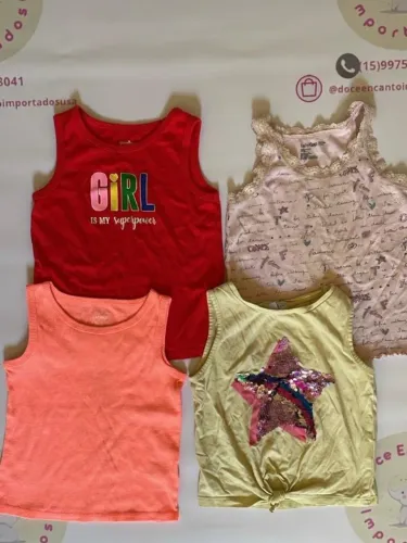 kit 4 regatas Garanimals tamanho 3 anos importadas (desapegos)