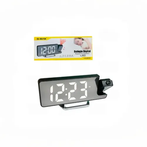 Relógio Digital Com Projeção e Despertador B-Max BM-R807