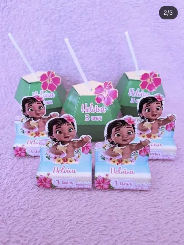 Decoração Festa Infantil Moana caixinhas