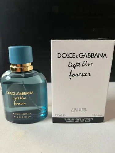 Dolce gabbana light blue forever masculino 100ml + amostra de brinde 