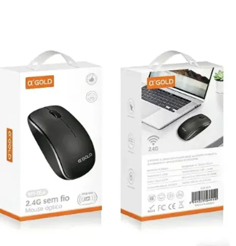 Mouse Wireless A'gold Compacto 2.4g Sem Fio Ms-05a Preto