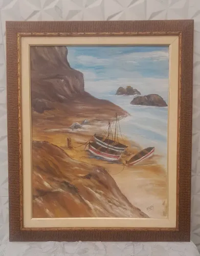 QUADRO PAISAGEM (TINTA A ÓLEO).