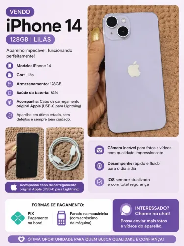 iPhone 14 - lilás