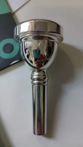 Bocal de Trombone/Eufónio 6 1/2 z AL - PRATEADO - NOVO - CALIBRE FINO