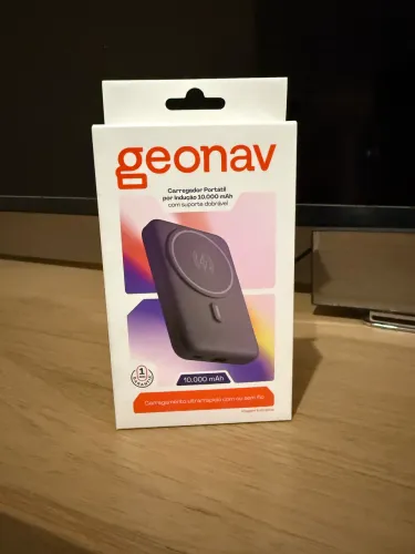 Carregador portátil por indução geonav 10.000mAh