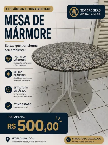 Mesa de Mármore Usada