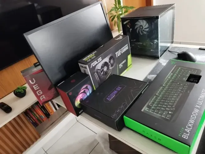 PC Gamer Completo Ryzen 5 5500 (Novo) + GTX 1660 Super + Monitor LG 24" IPS + Periféricos