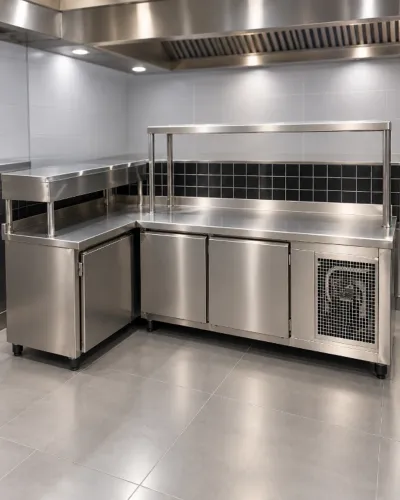 Kit Pizzaria Forno Esteira Tupasy + Balcão Refrigerado Inox