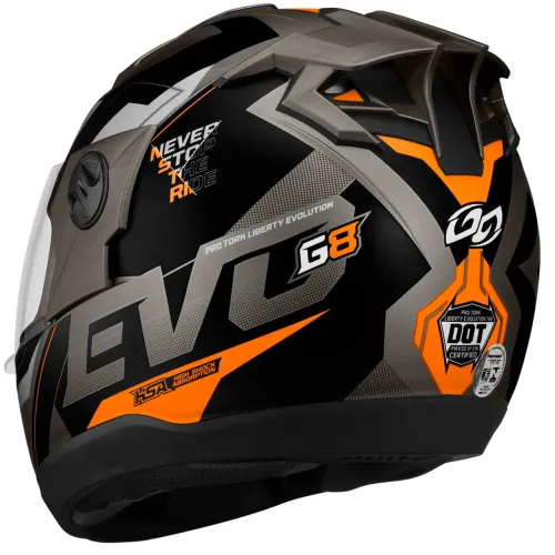 Capacete evo g8 cinza tamanho 60 moto estrada motociclista