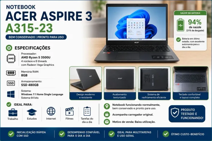 Notebook ACER ASPIRE 3 A315-23