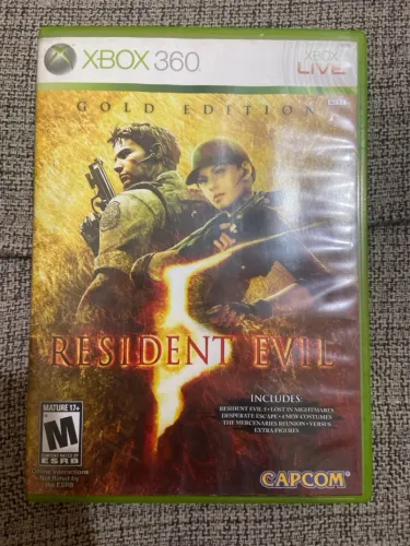 Jogo Xbox 360 - Resident Evil 5 Gold Edition