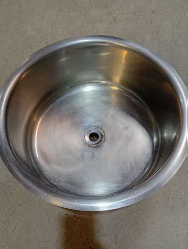 CUBA REDONDA GOURMET EM AÇO INOX 40CM DIÂMETRO X 16 CM DE PROFUNDIDADE 