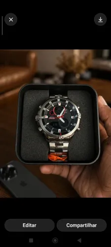 Relógio Skmei 1146 Masculino Aço Inox Prata Fundo Preto AnaDigi Luz Alarme 3?