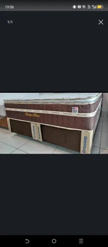 Cama Queem com colchão sleep max