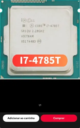 Processador LGA1150 Intel Core i7-4785T / 2.20GHz