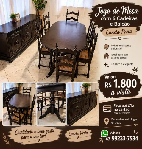 Jogo de jantar antigo