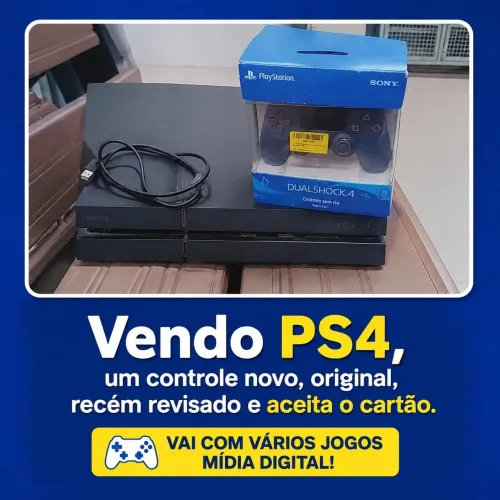 Vendo playstation 4 com 1 controle original completo