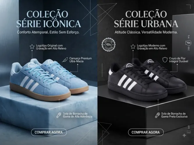 Tênis Adidas (Azul e Preto)