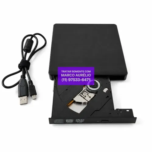 Gravador de DVD Externo Slim Bluecase BGDE-01 USB 2.0 Gravação 8X 5V - R$ 70