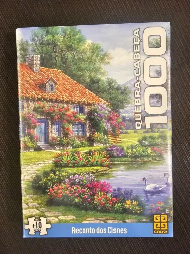 Quebra-cabeça Grow 1000 peças Recanto dos Cisnes
