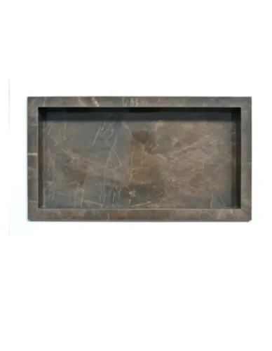 NICHO DE EMBUTIR EM PORCELANATO POLIDO 30X60CM MARMORIZADO MARROM M&R