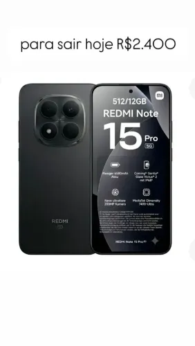 Vendo  um REDEMI NOTE 15 PRO 512/12GB celular novo ( valor bem abaixo do mercado chame no)