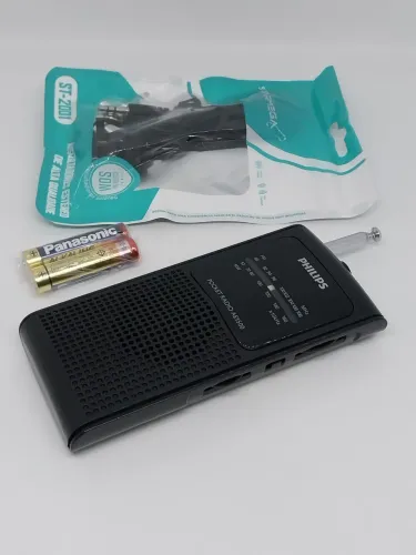 Pocket Radio Philips AE1500 clássico funcionando