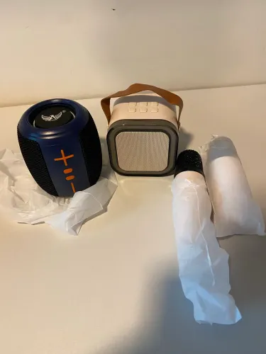 Caixas de Som Bluetooth Novas + Kit Karaokê com 2 Microfones